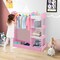 Kids Dress Up Storage Space with 2 Open Shelves and 2 Bottom Storage Layers